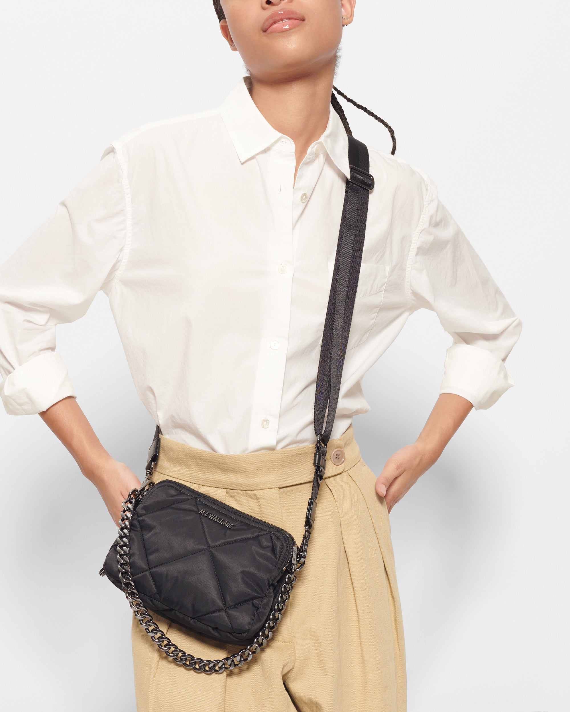 BOWERY QUILTED CROSSBODY SMALL BLK