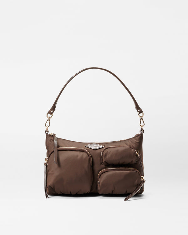 MZ Wallace Small Brown Shoulder Bag