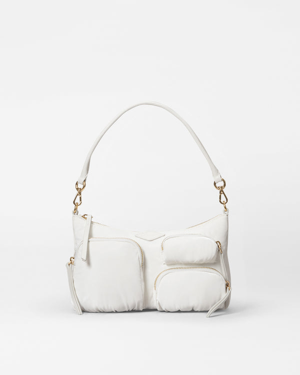 MZ Wallace Small White Shoulder Bag