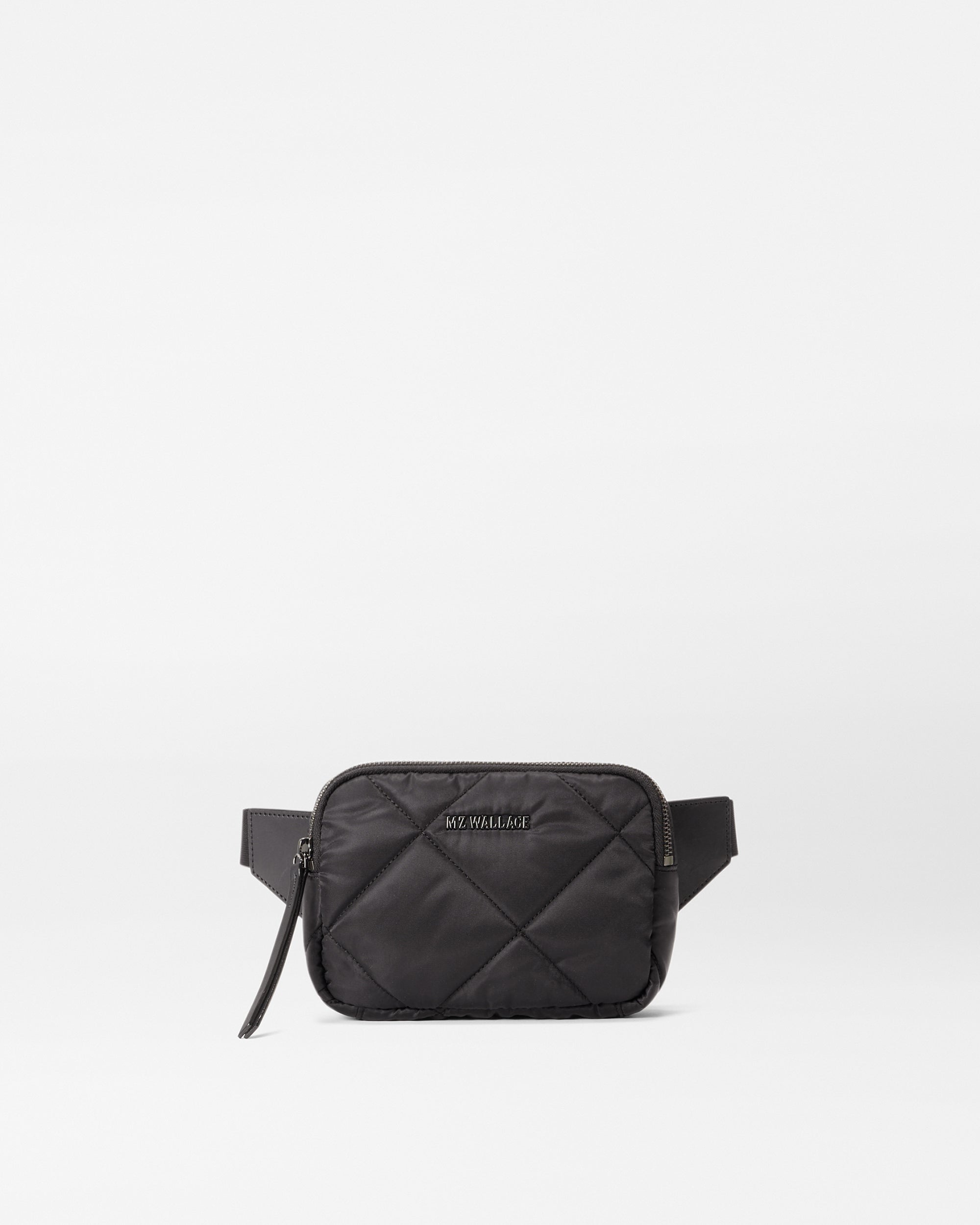 MZ Wallace Black Quilted Madison Flat Crossbody