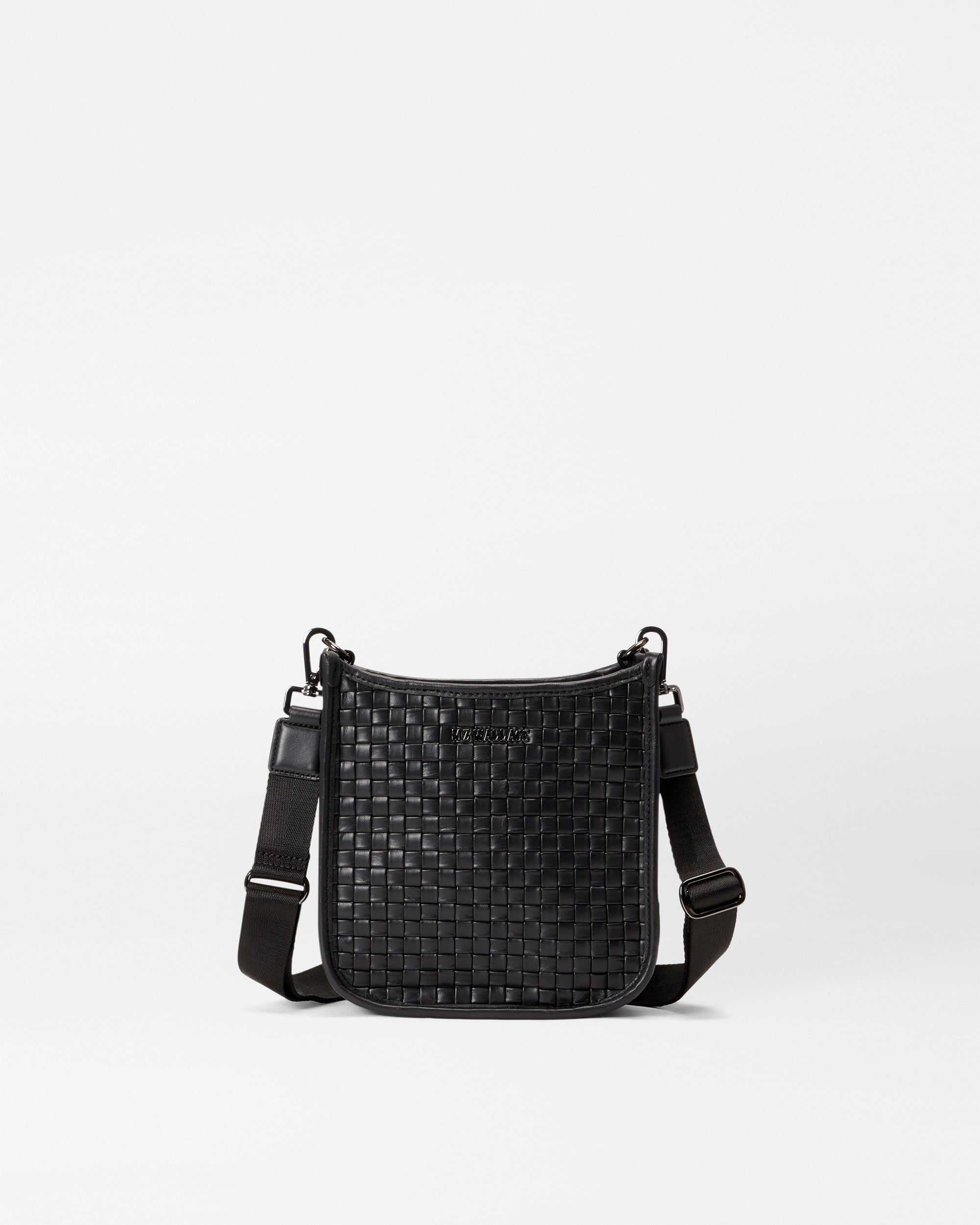 Small leather crossbody bag black Clearance