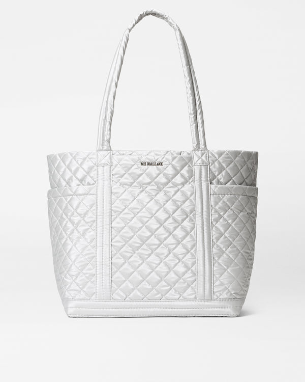 Oyster Metallic Large Empire Tote