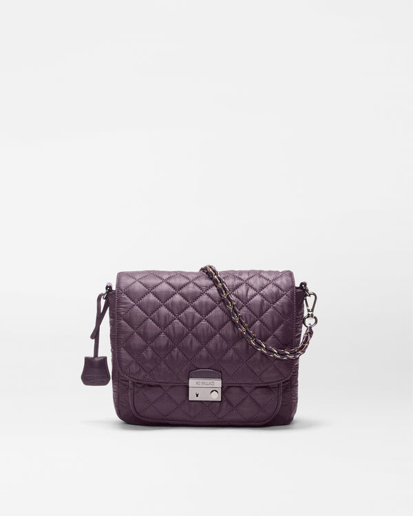 MZ Wallace | Raisin Medium Crosby Lock Crossbody