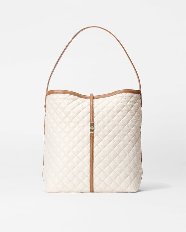 Sandshell with Brown Large Astor Hobo