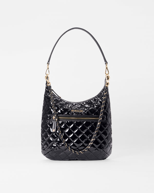MZ Wallace Black Glossy Shoulder Bag