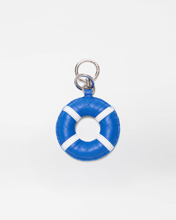 Blue Multi Leather Buoy Charm