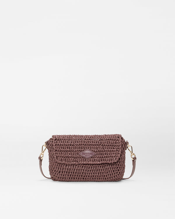 Brown Crochet Crochet Convertible Crossbody
