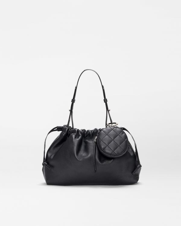 Black Quilted Leather Small Waverly Shoulder
