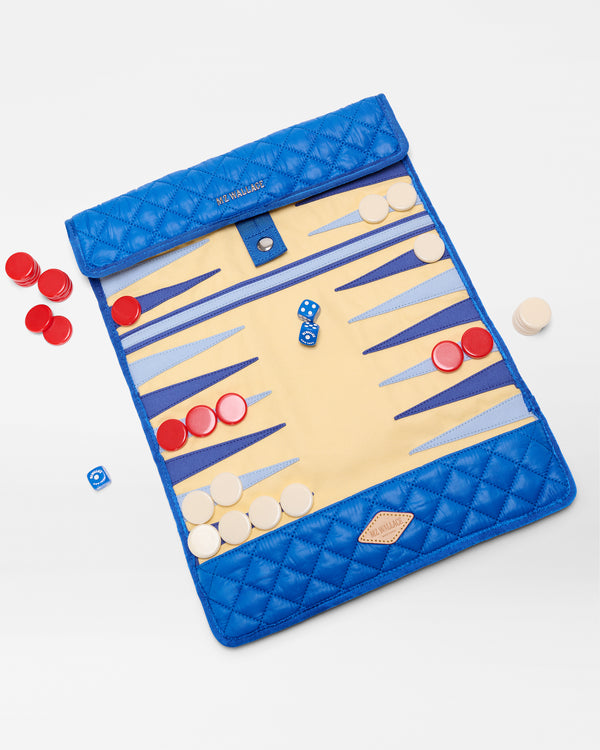 Surf Blue MZW Travel Backgammon Set