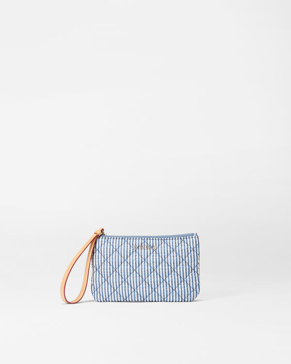 Seersucker Flat Metro Wristlet