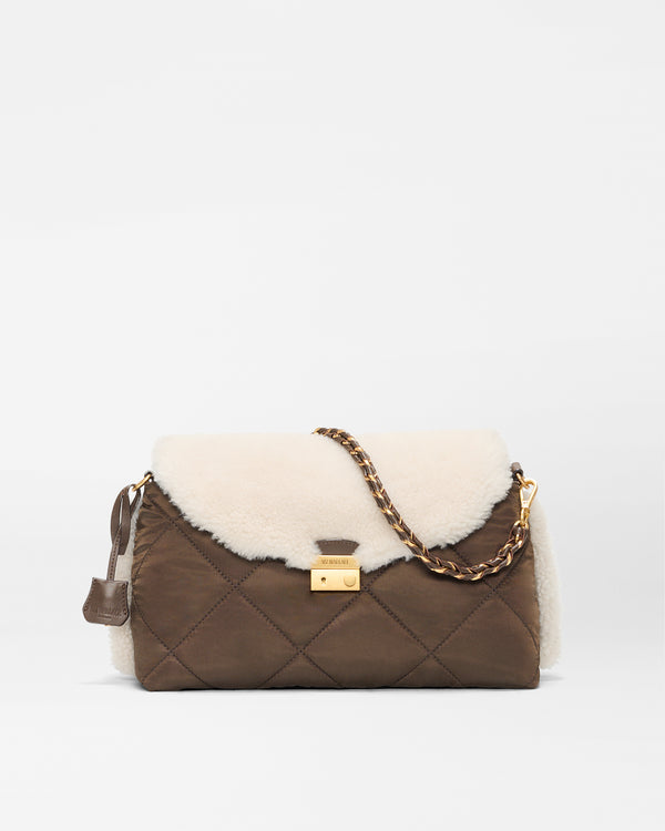 Shearling / Walnut Crosby Lock Shoulder