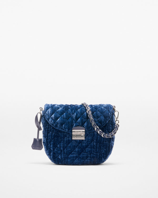 MZ Wallace Blue Velvet Handbag