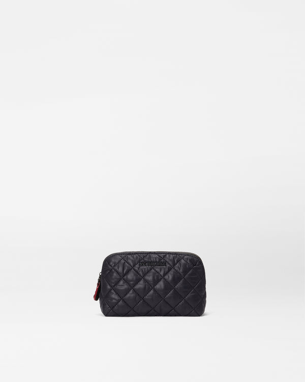 Black Small Double Zip Cosmetic