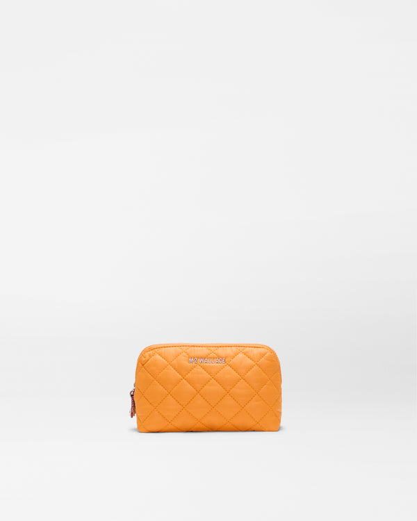 Sunset Orange Small Double Zip Cosmetic