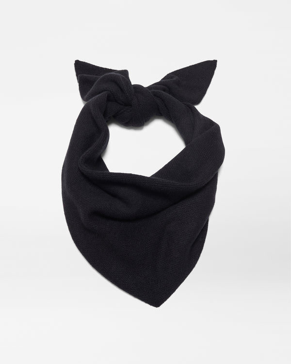 Black Cashmere Scarf with Pouch