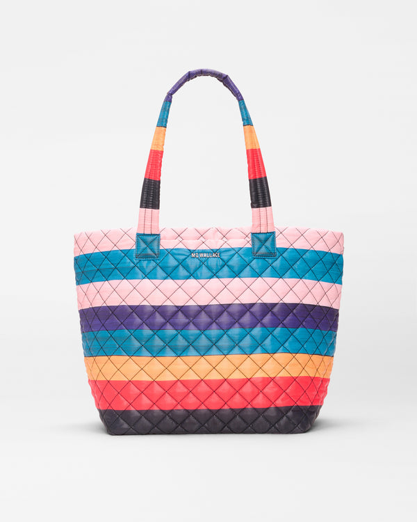 Mary Heilmann Multi Stripe Medium Metro Tote Deluxe