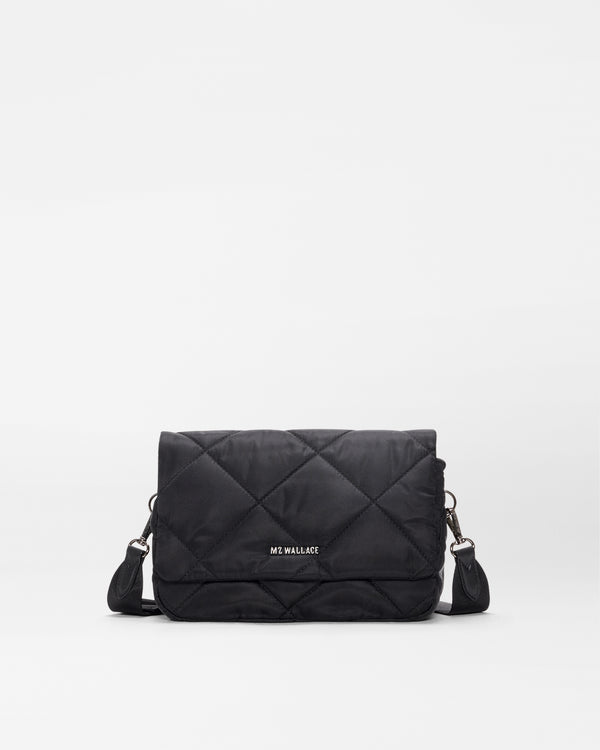 Black Madison Flap Crossbody