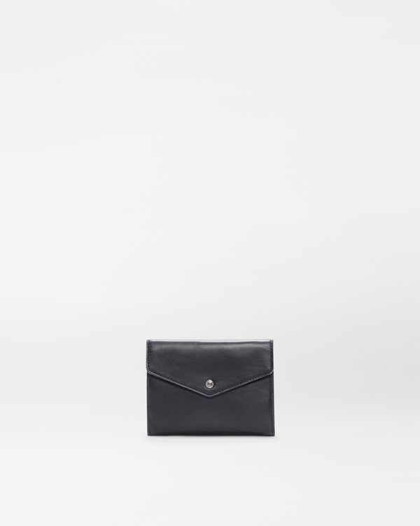 Black Quilted Leather Greta Wallet