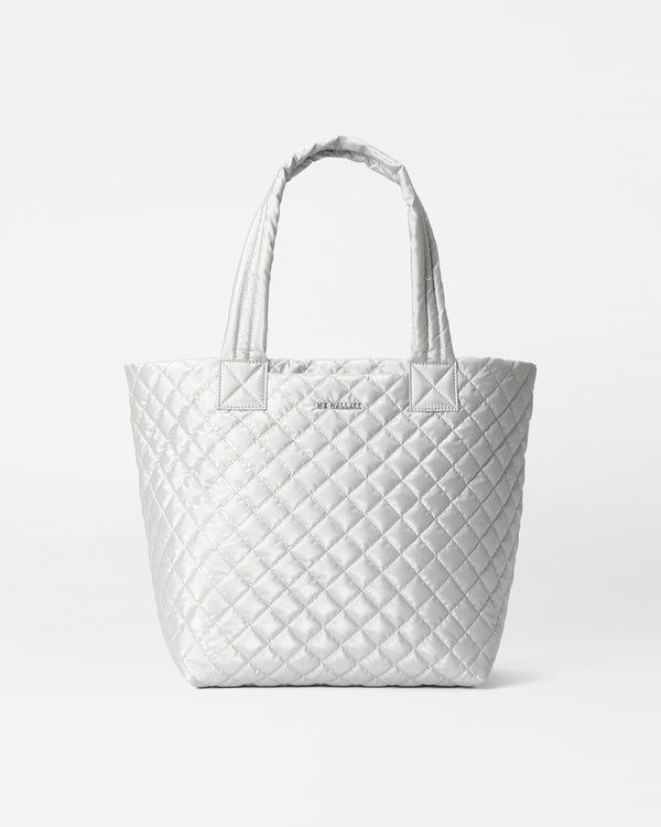 Oyster Metallic Medium Metro Tote Deluxe