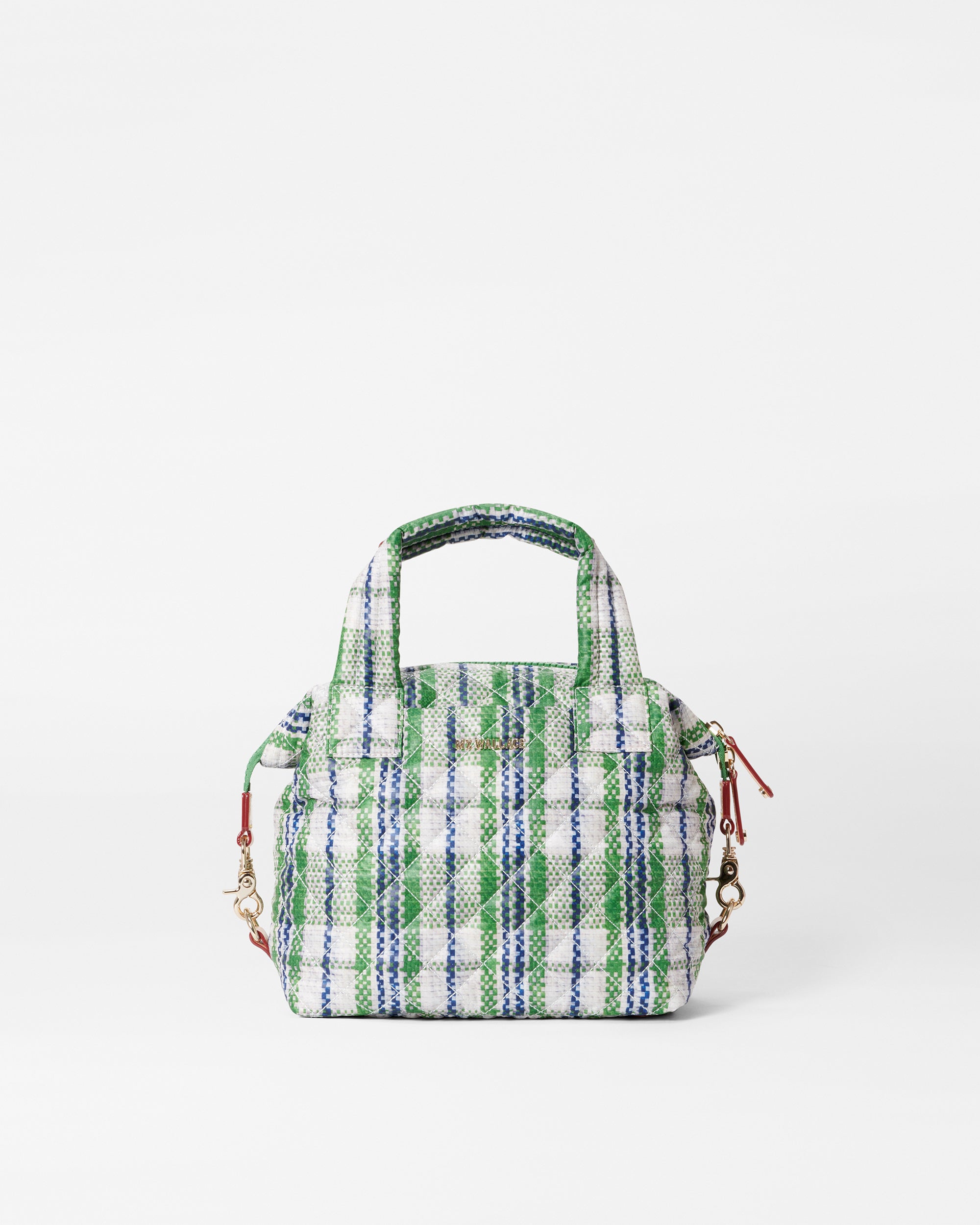 MZ Wallace Summer Plaid Small Sutton Deluxe Crossbody Bag