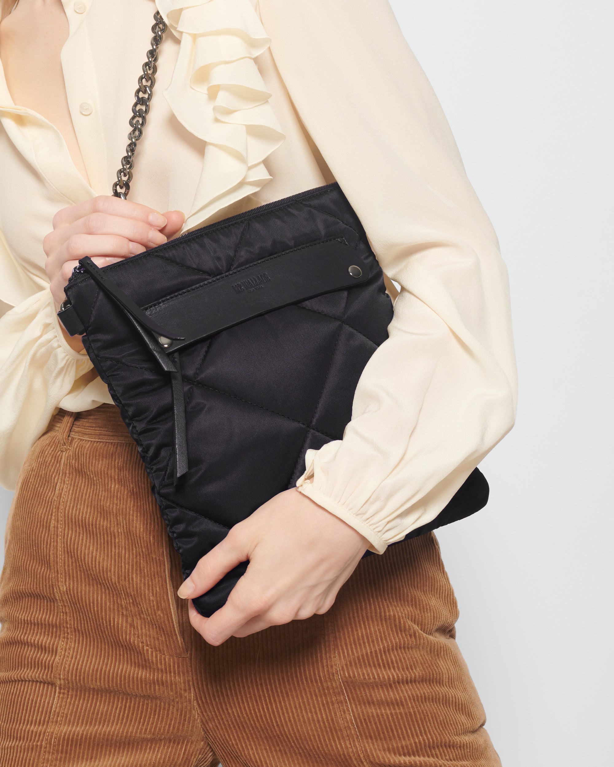 Black flat crossbody bag Clearance