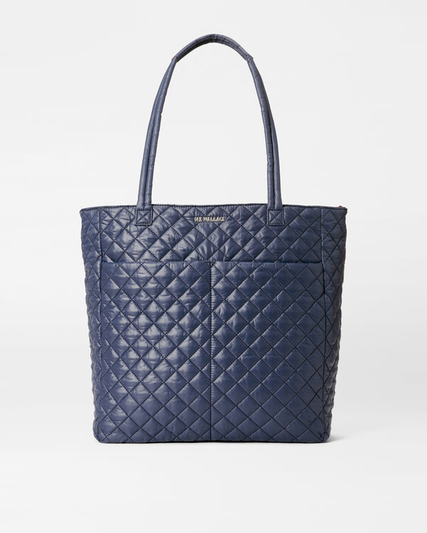 Navy Large Quilted Tote Bag