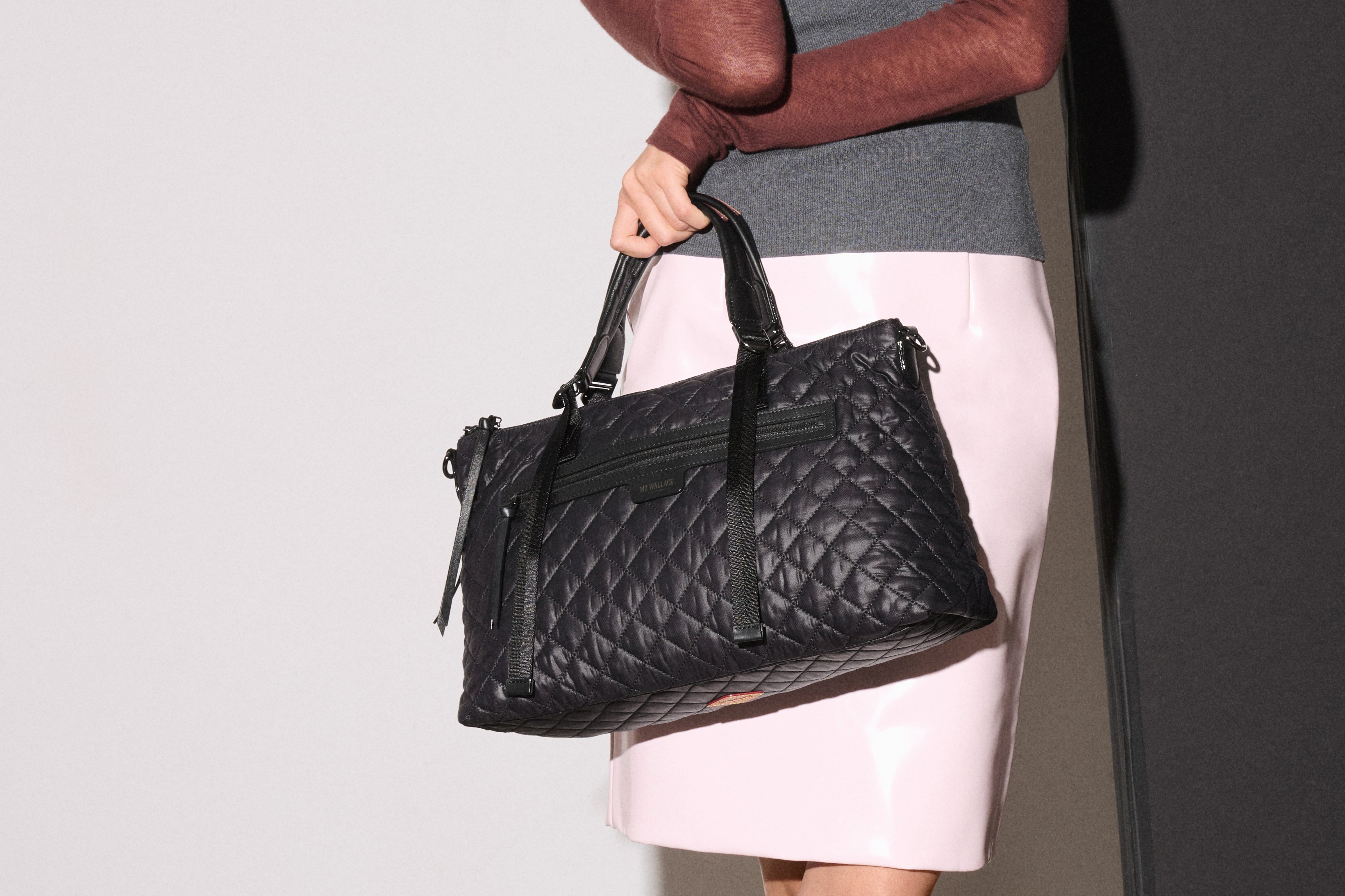 MZ Wallace | Black Medium Park Satchel | Top Handle | Shoulder | Crossbody | Work Bag