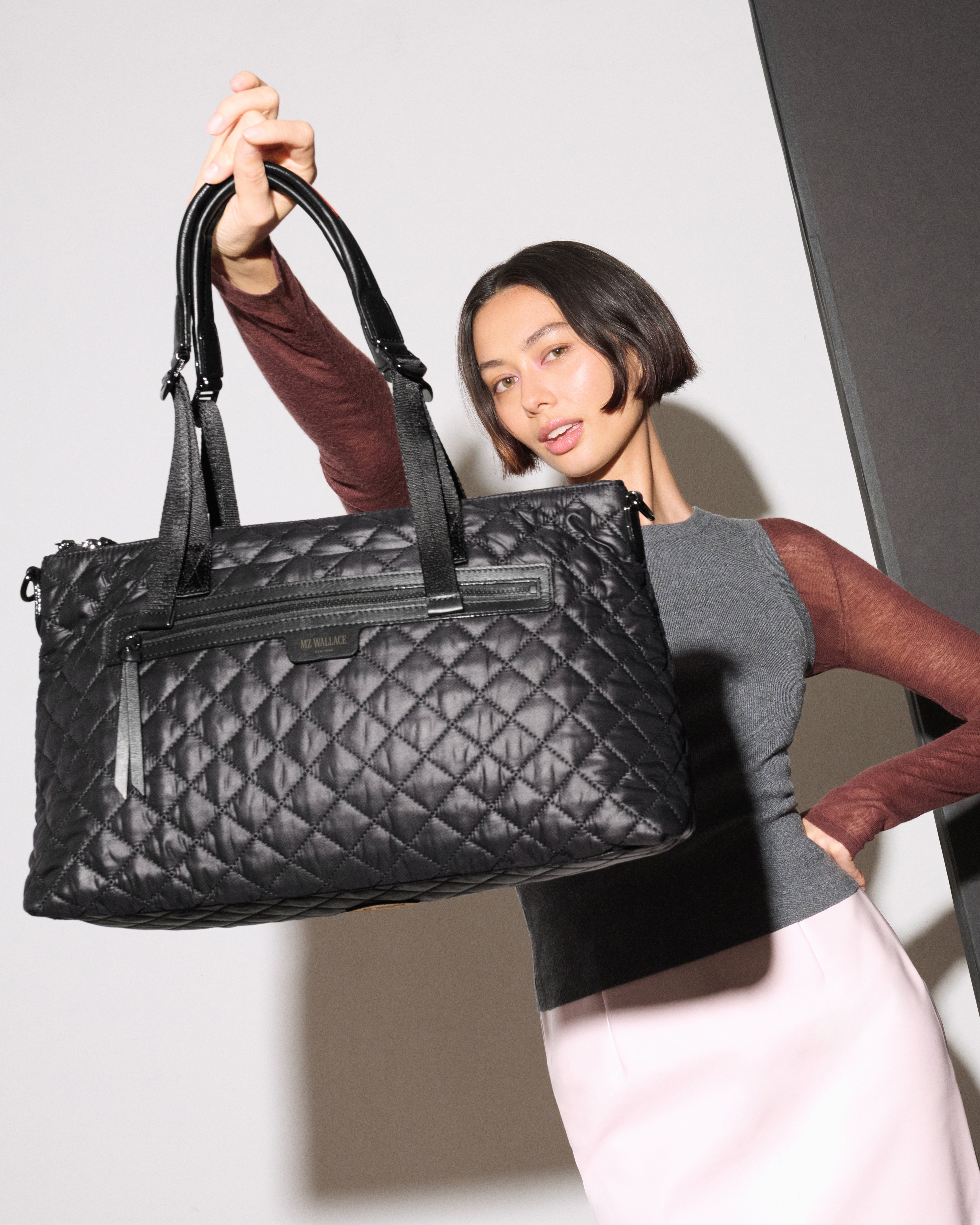 Bleecker Convertible Nylon Sling Bag in Black | MZ Wallace