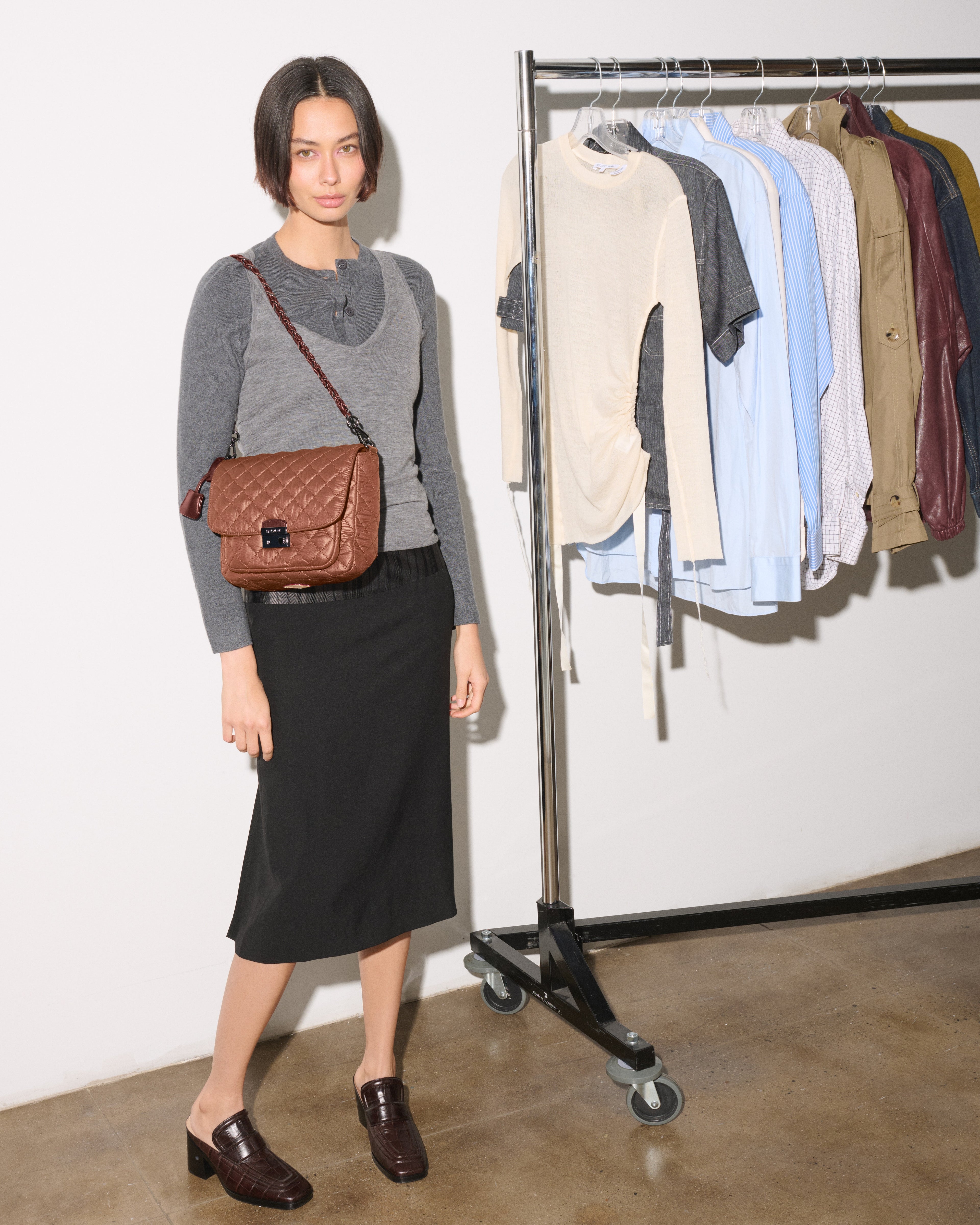 MZ Wallace | Terracotta | Crosby Lock Medium Crosby Lock Crossbody