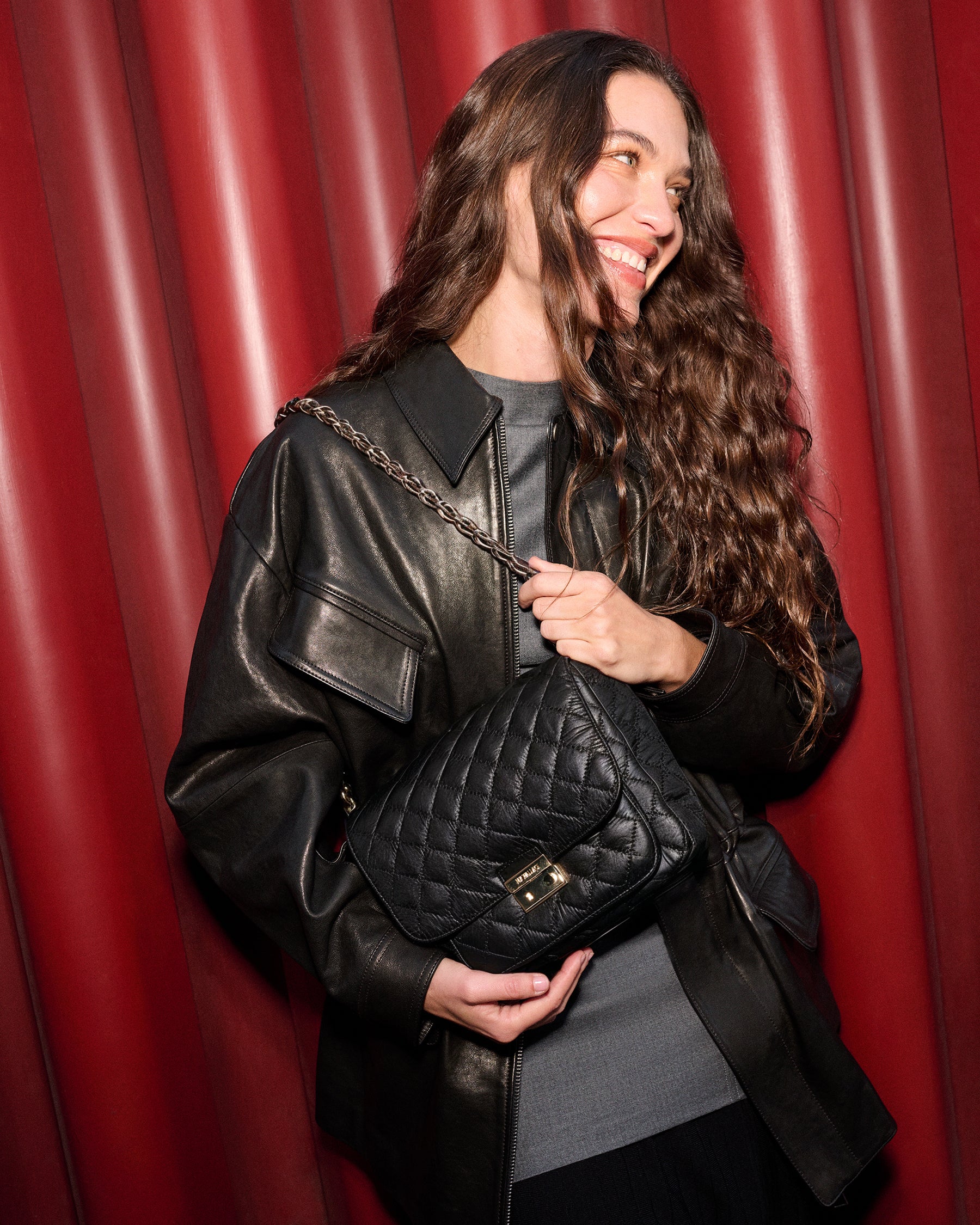 MZ Wallace | Black Medium Crosby Lock Crossbody Bag | Evening Bag