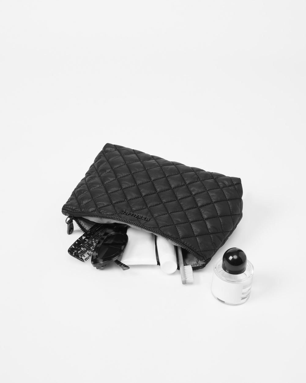 Zoey Quilted Makeup Bag In Black MZ Wallace zoey-quilted-makeup-bag-in-black-mz-wallace