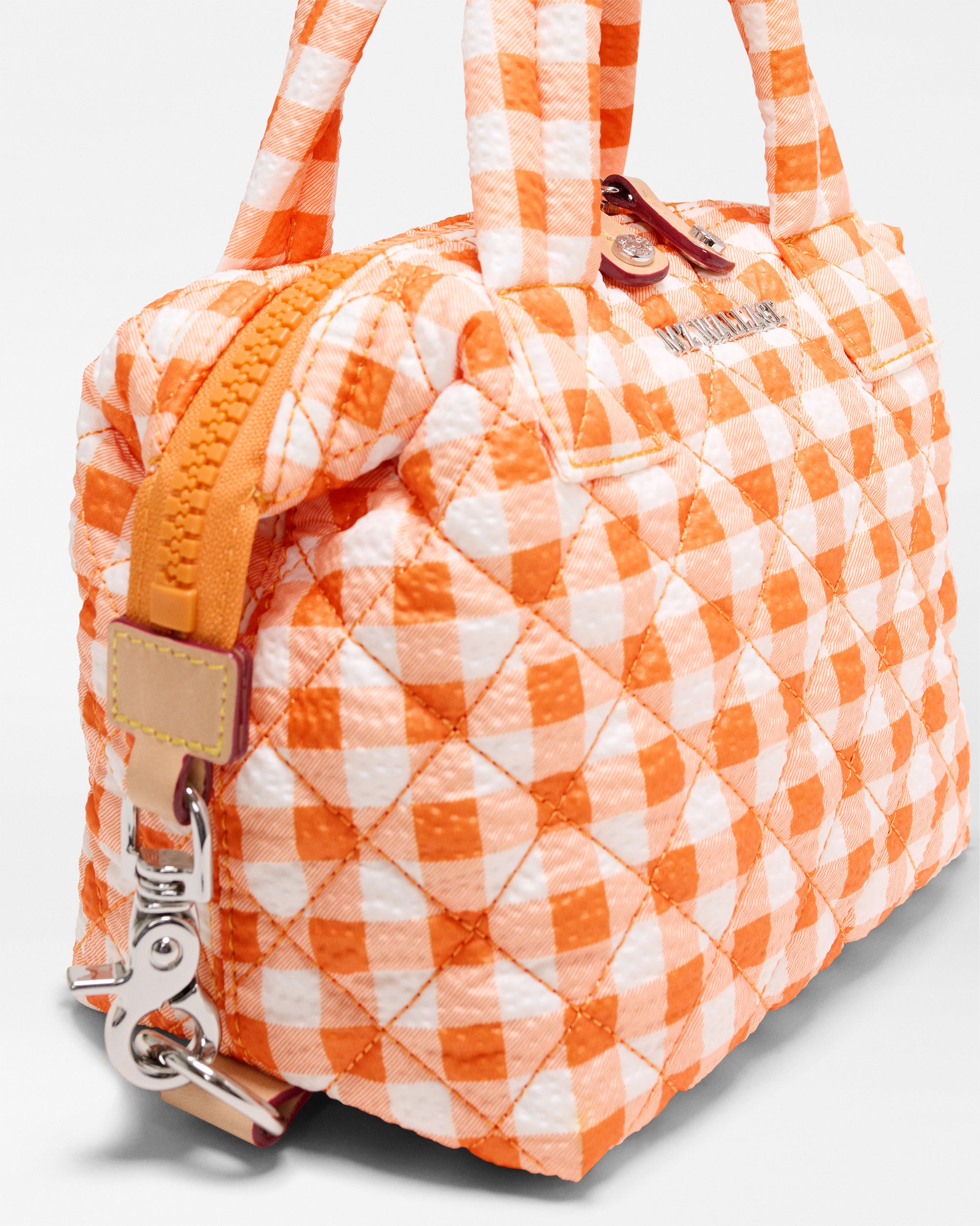 Sunset Orange Gingham Micro Sutton