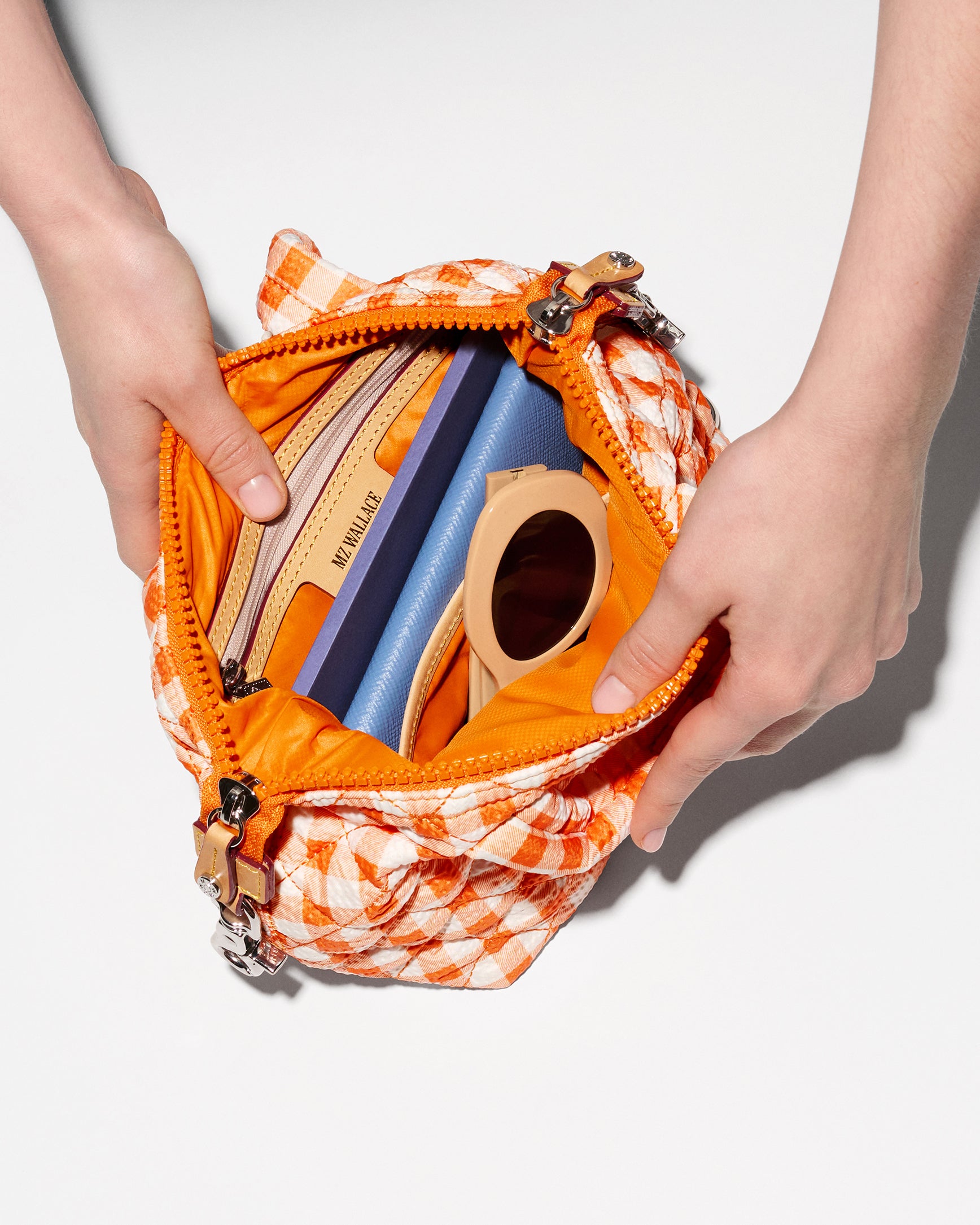 Sunset Orange Gingham Micro Sutton