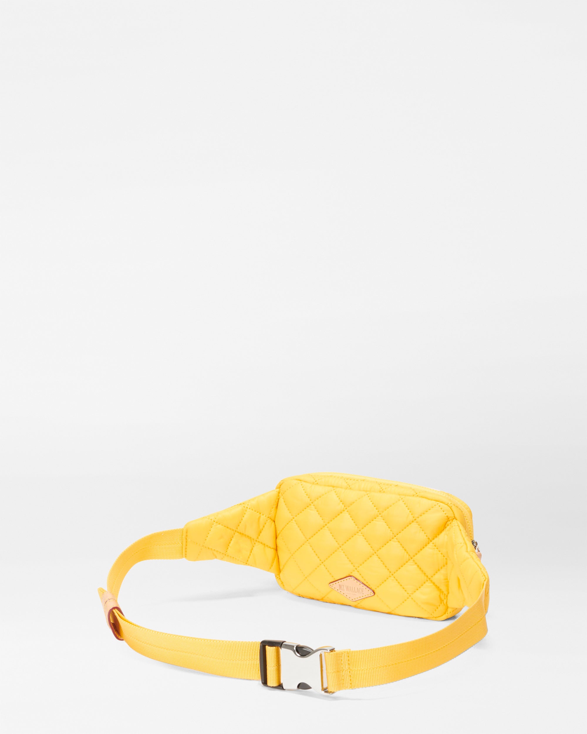 back view of MZ Wallace Yellow Sling Bag