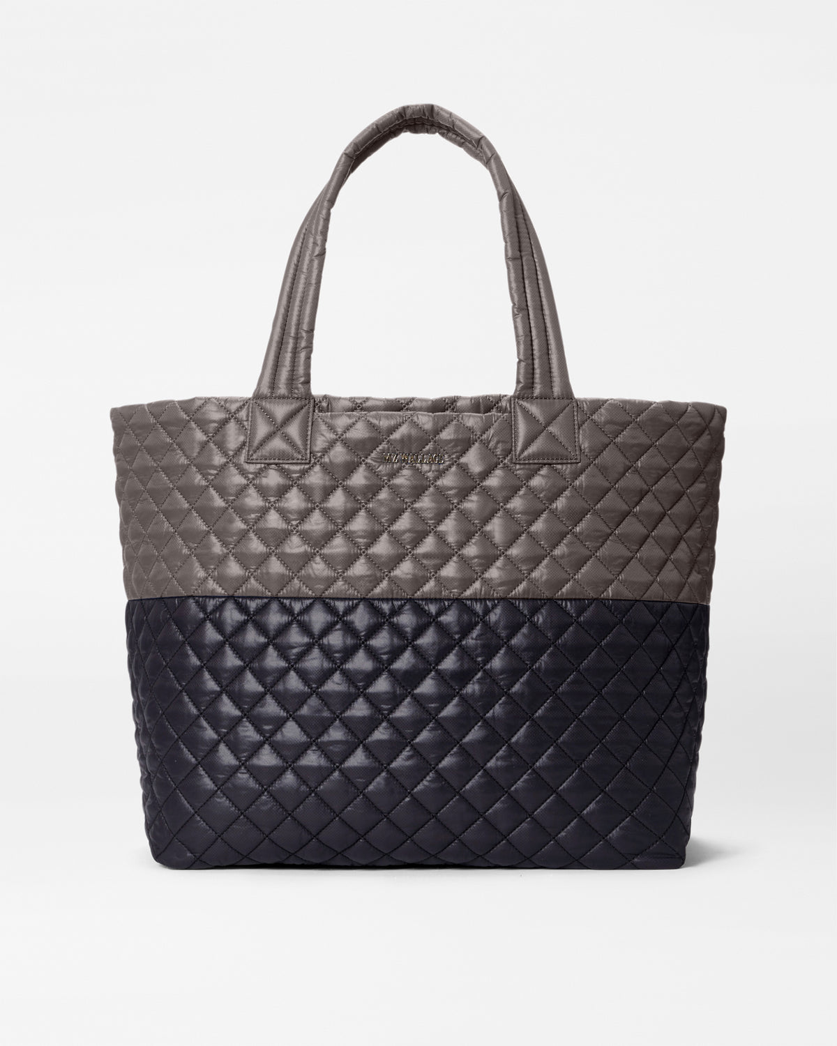 Deluxe Large Metro Quilted Tote Bag in Black/Magnet Color Block  