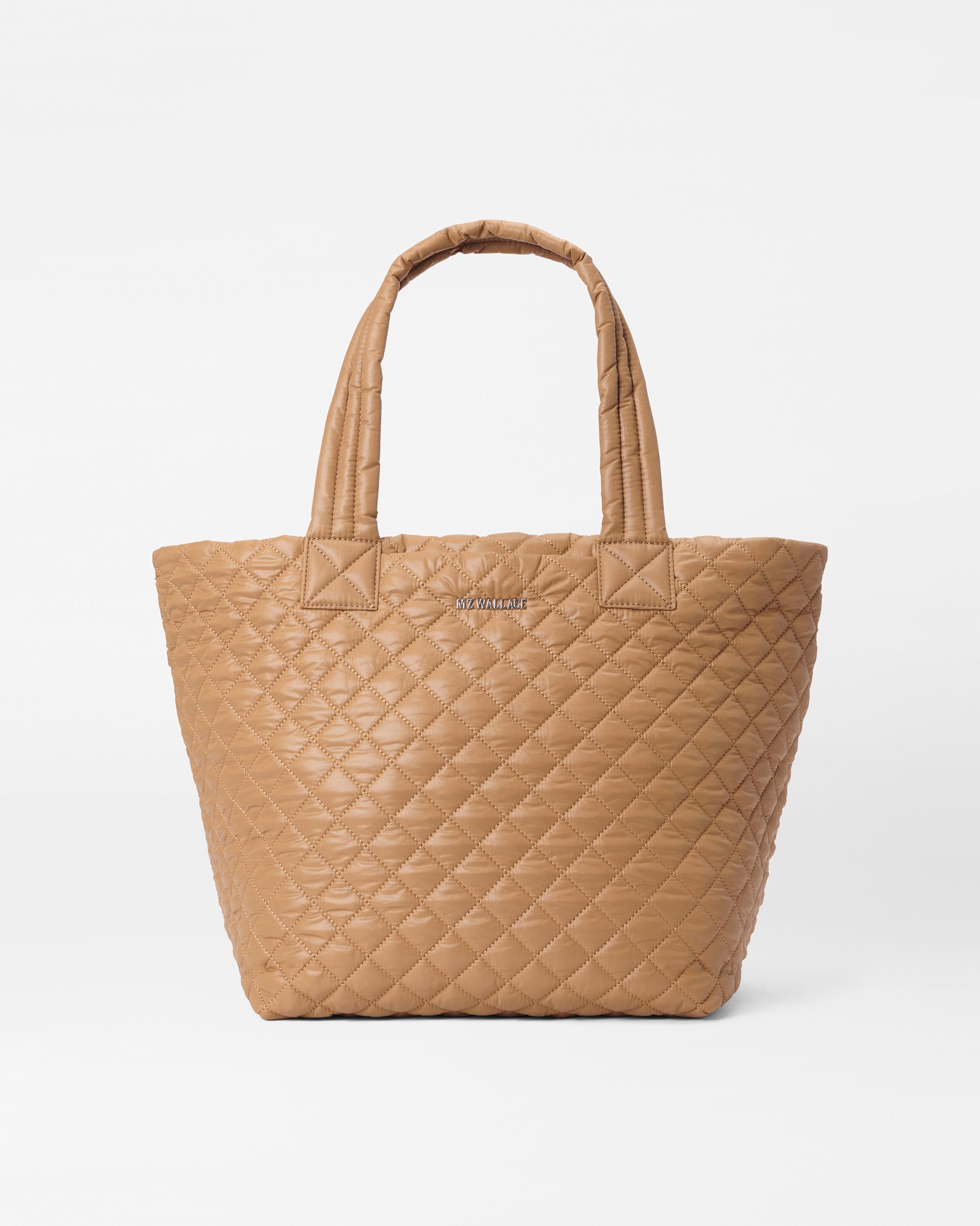 MZ Wallace Caramel Brown Medium Metro Tote Bag Deluxe - Luxury Tote Handbags
