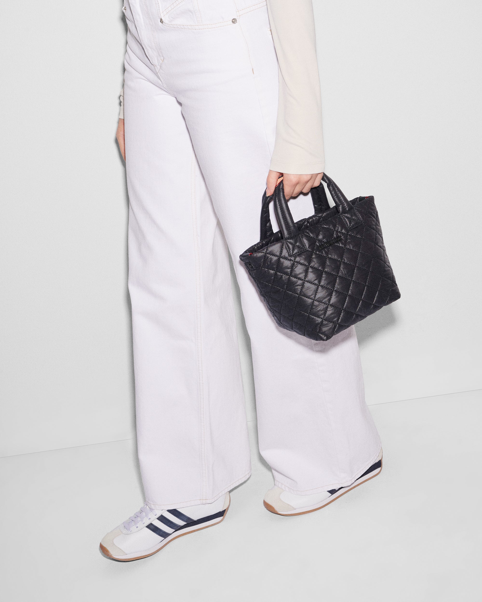 MZ Wallace Black Mini Tote Bag with small straps