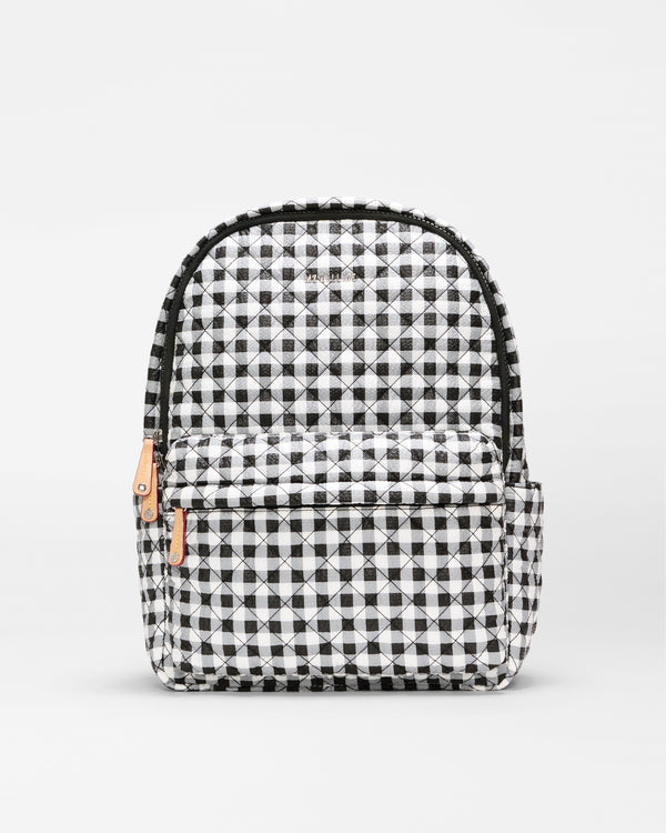 Black/White Gingham Metro Backpack