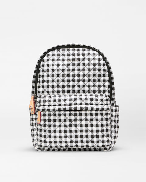 black and white checkered mini backpack Black/White Gingham Metro Backpack