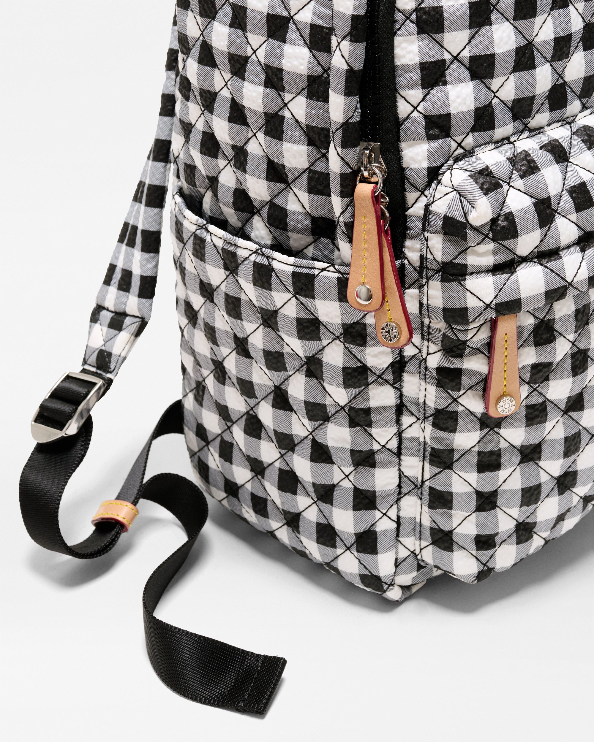 Black/White Gingham Metro Backpack