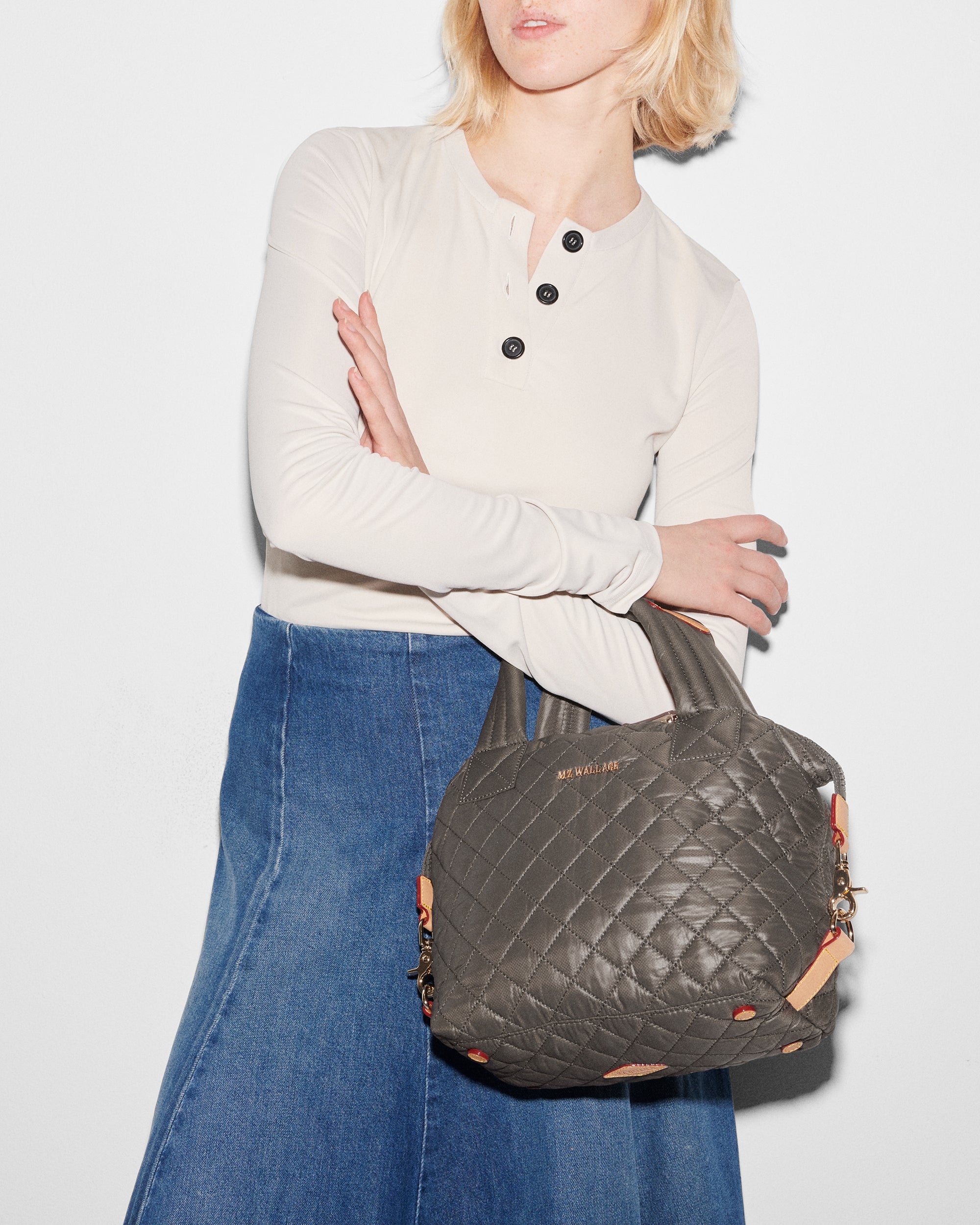 Small Dark Gray Purse MZ Wallace