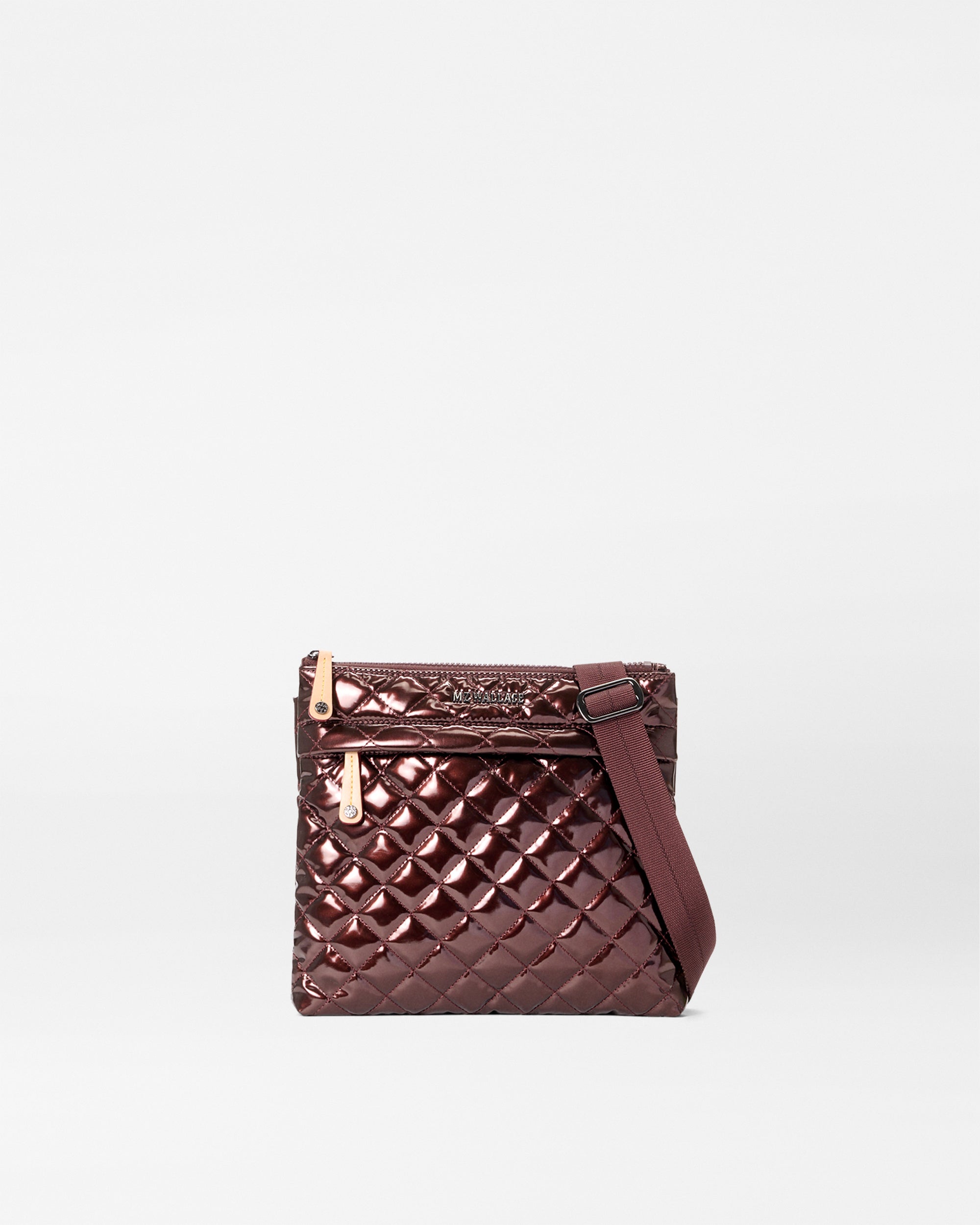 Bordeaux Lacquer Metro Flat Crossbody