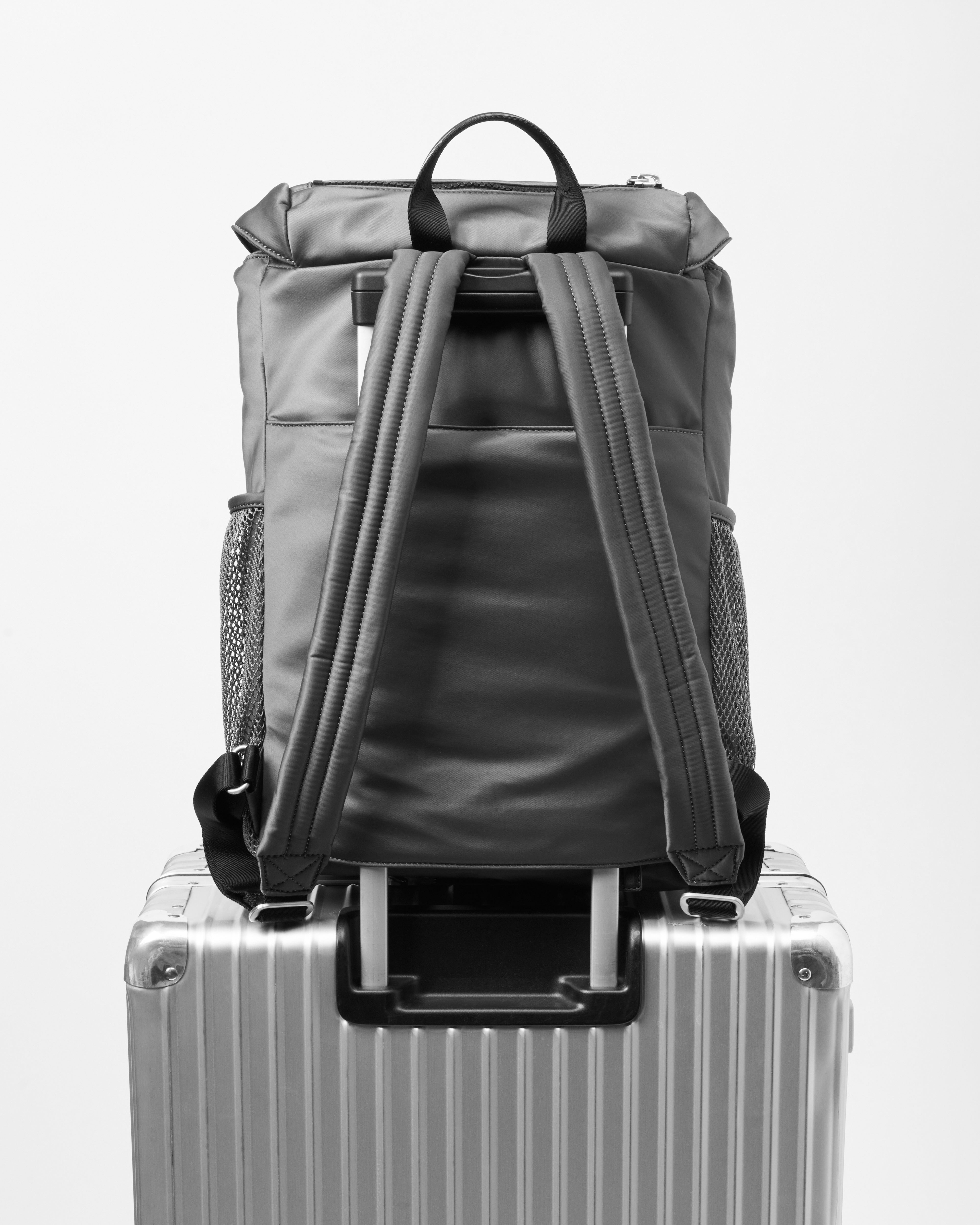 Bleecker Rucksack Backpack in Black Nylon | MZ Wallace