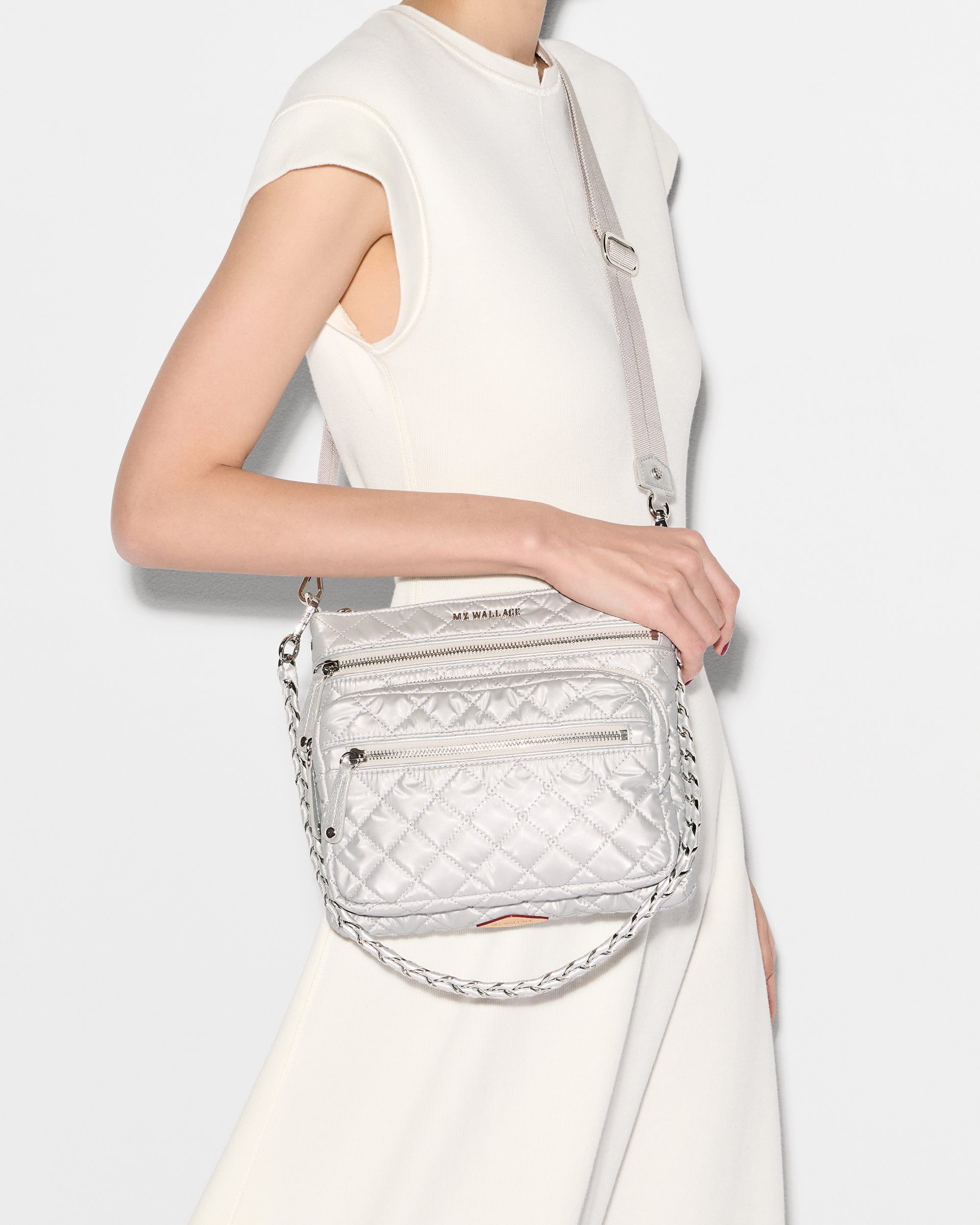 Oyster Metallic Downtown Crosby Crossbody