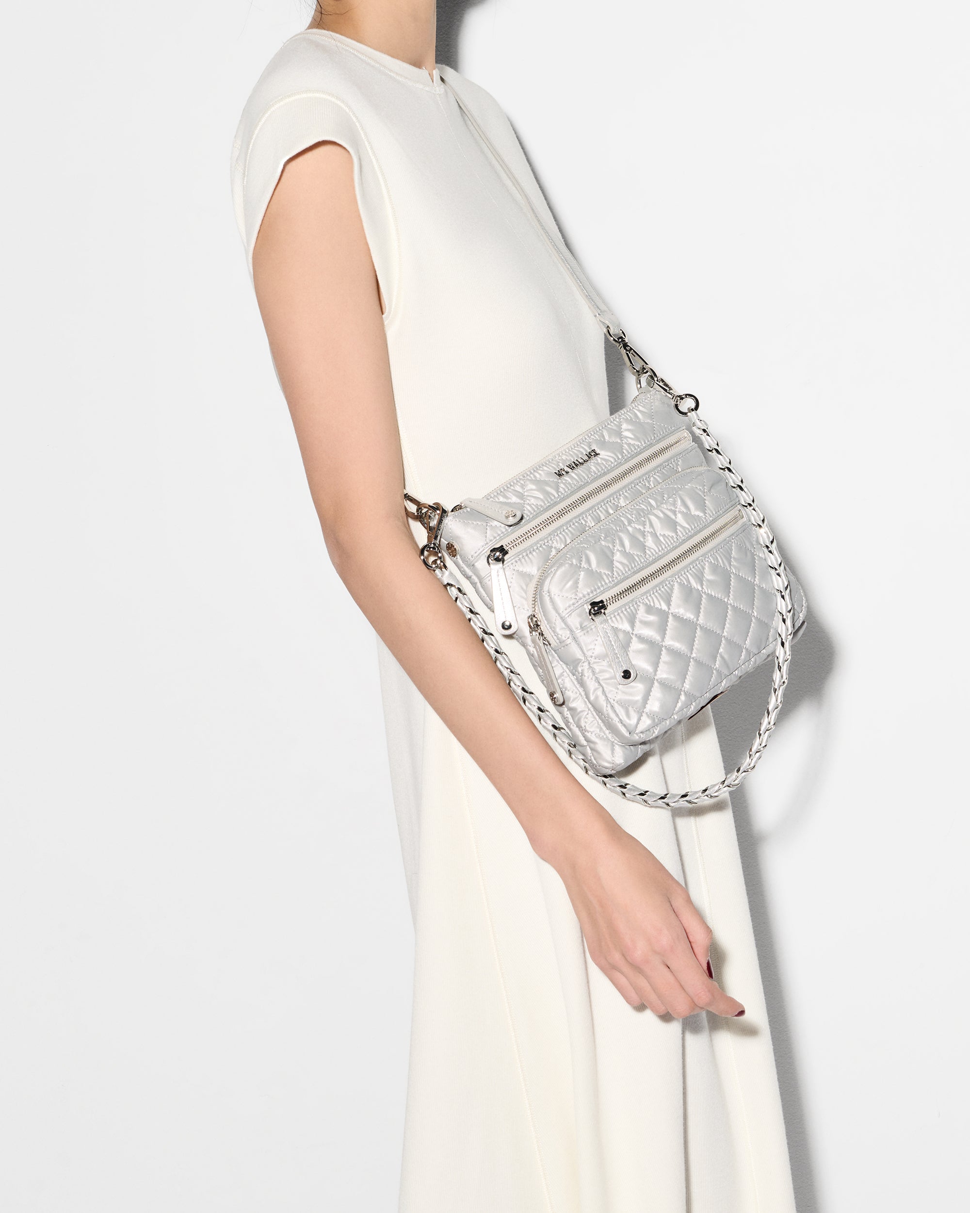 Oyster Metallic Downtown Crosby Crossbody