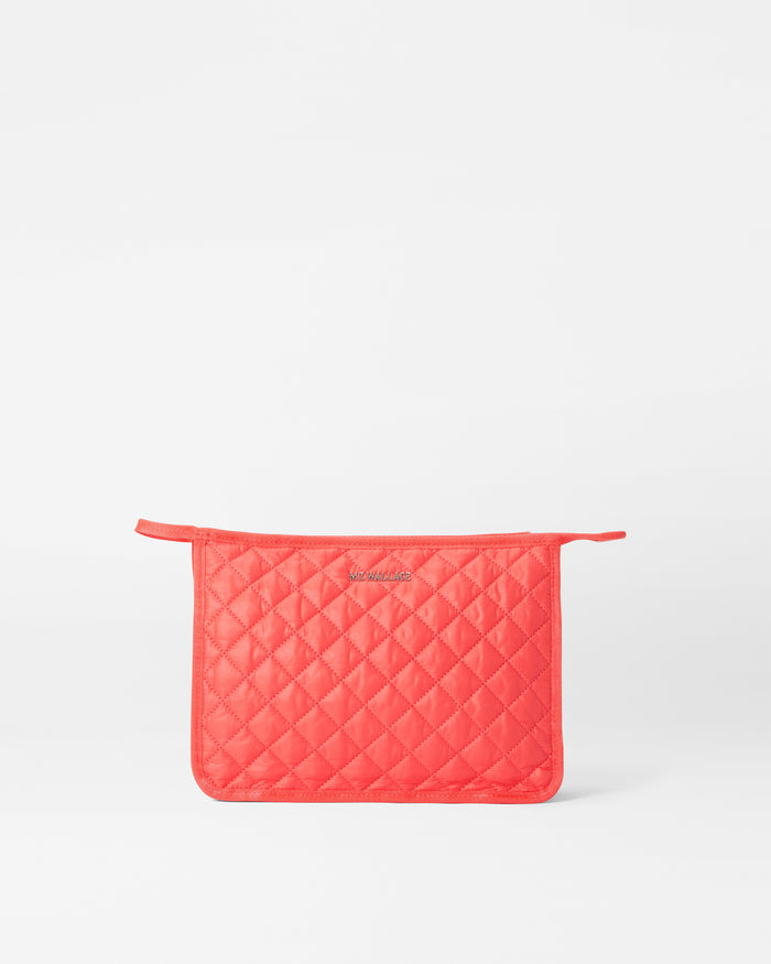 Coral Personalized Metro Clutch