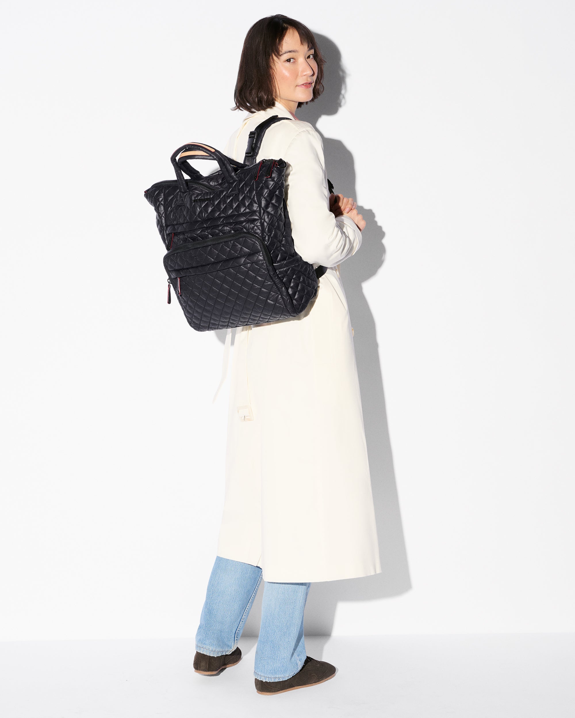 MZ Wallace Black Metro Utility Backpack - Luxury Quilted Backpack MZ Wallace Black Metro Utility Backpack - Luxury Quilted Backpack
