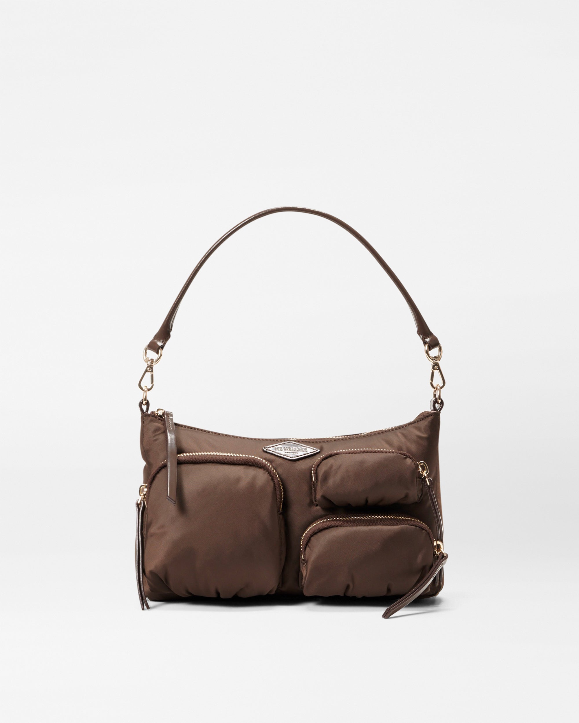 MZ Wallace Small Brown Shoulder Bag