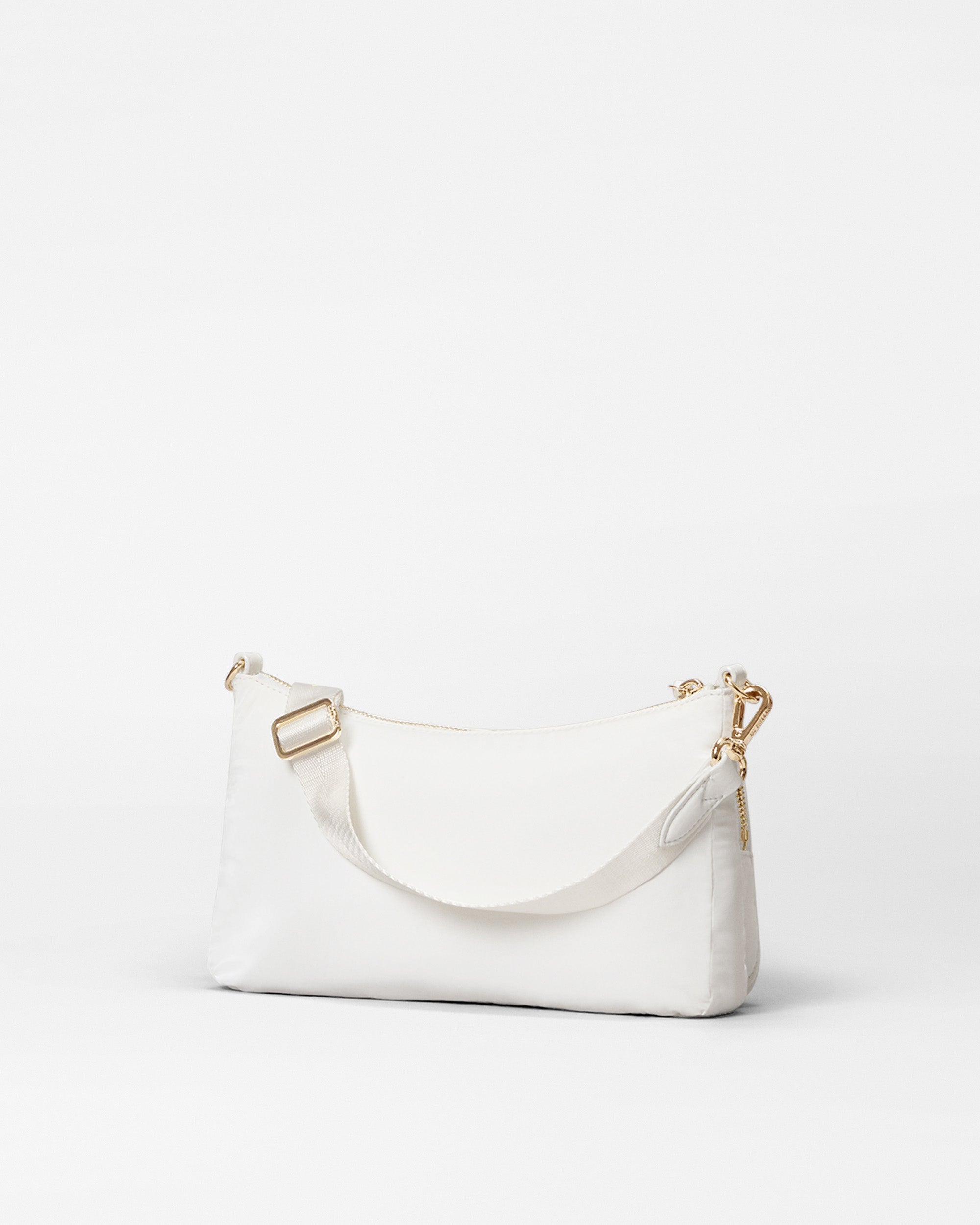 Back view of MZ Wallace Small White Shoulder Bag