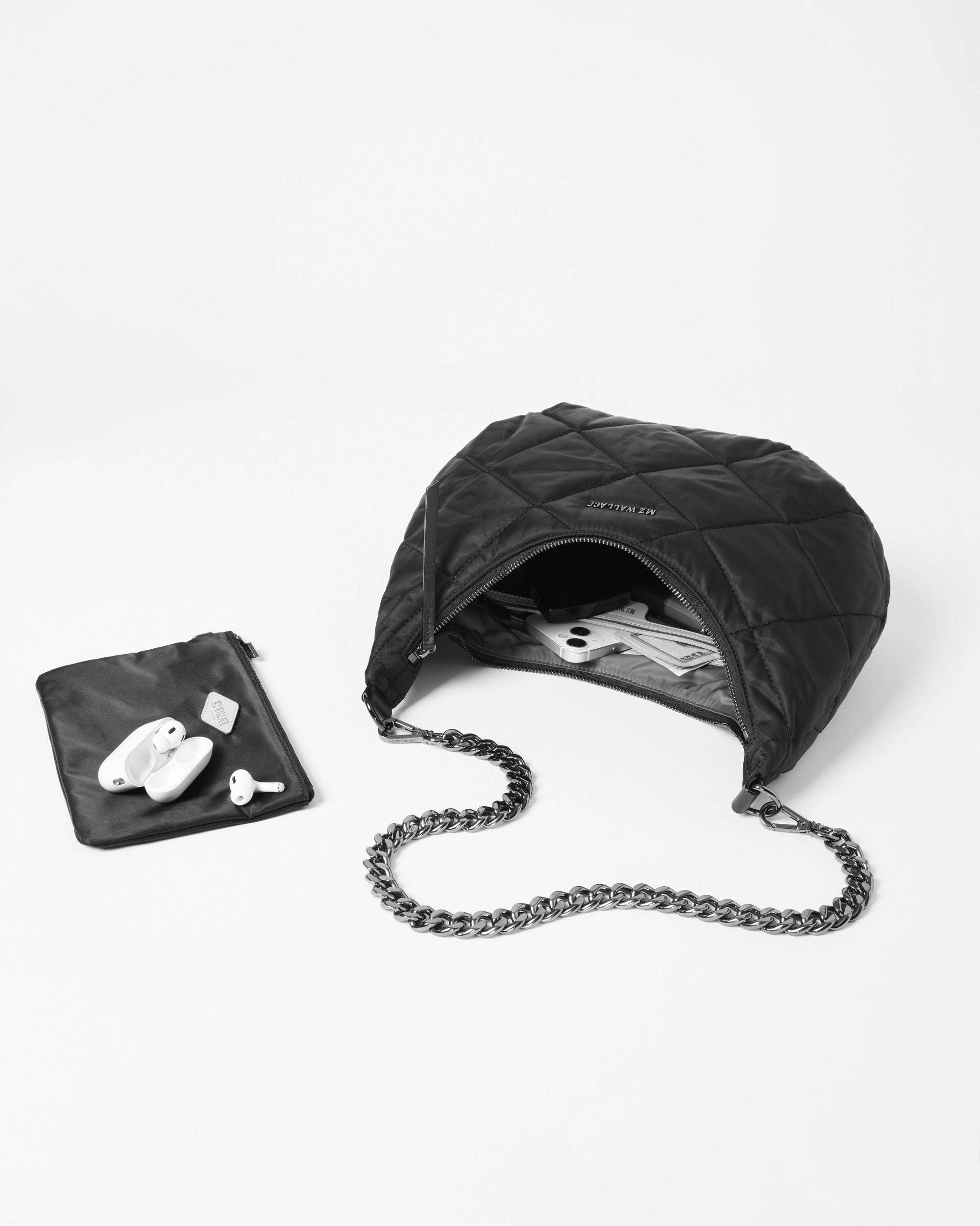 Madison Quilted Shoulder Bag In Black MZ Wallace madison-quilted-shoulder-bag-in-black-mz-wallace